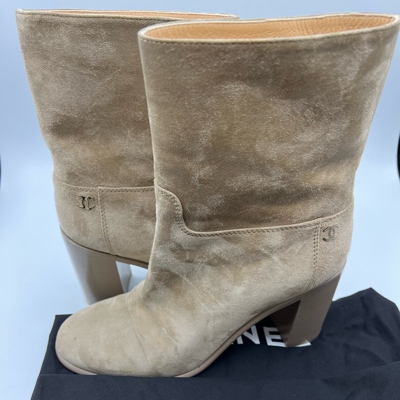 Chanel Suede Ankle Boots - PRICE FIRM - Picture 1 of 8